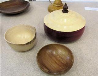 The lidded bowl won new member Len Laker a commended certificate